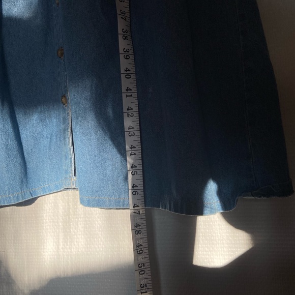 Cherokee 100% Cotton Denim Button Up Maxi Dress - Picture 8 of 9